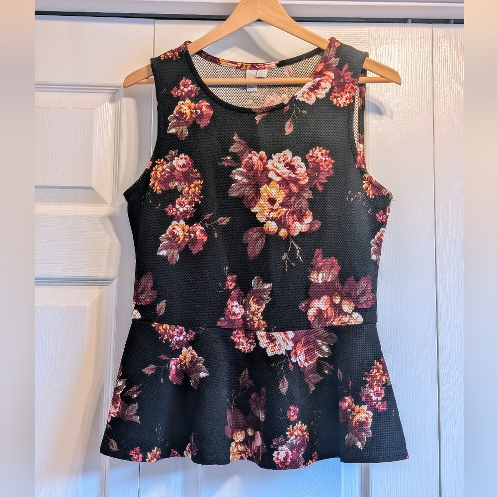 Jules & Leopold pink and black floral top size M